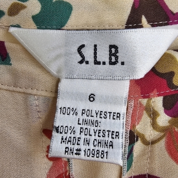 Boho floral multicolored over cream a-line tiered midi skirt - Picture 14 of 16